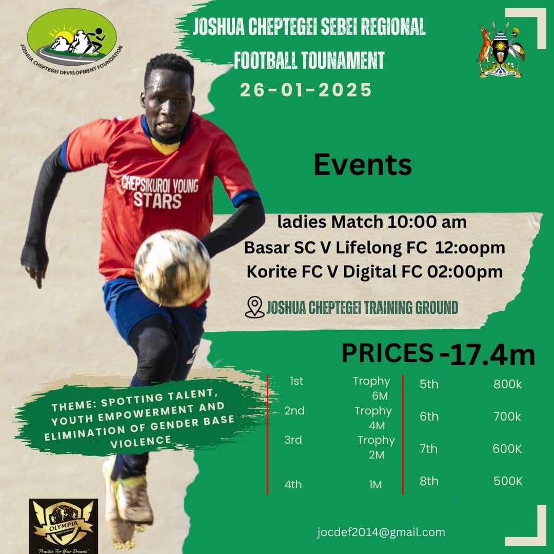 Cherotich Anthony Kuka (@kuka2017c) on Twitter photo Join us <a href="/JoshChepFound/">Joshua Cheptegei Development Foundation</a> together with the Champion <a href="/joshuacheptege1/">Joshua Cheptegei πΊπ¬πΊπ¬ π₯π₯</a> as we celebrate the <a href="/NRMOnline/">NRM Party</a> Anniversary with our tournament finals <a href="/KagutaMuseveni/">Yoweri K Museveni</a> <a href="/NRMSEC/">NRM SECRETARIAT</a> <a href="/mkainerugaba/">Muhoozi Kainerugaba</a> <a href="/Anite__Evelyn/">Evelyn AnitE</a> <a href="/OgwangOgwang/">Peter Ogwang</a> <a href="/StateHouseUg/">State House Uganda</a> <a href="/DailyMonitor/">Daily Monitor</a> <a href="/newvisionwire/">The New Vision</a> <a href="/JanetMuseveni/">Janet K Museveni</a> Join us <a href="/JoshChepFound/">Joshua Cheptegei Development Foundation</a> together with the Champion <a href="/joshuacheptege1/">Joshua Cheptegei πΊπ¬πΊπ¬ π₯π₯</a> as we celebrate the <a href="/NRMOnline/">NRM Party</a> Anniversary with our tournament finals <a href="/KagutaMuseveni/">Yoweri K Museveni</a> <a href="/NRMSEC/">NRM SECRETARIAT</a> <a href="/mkainerugaba/">Muhoozi Kainerugaba</a> <a href="/Anite__Evelyn/">Evelyn AnitE</a> <a href="/OgwangOgwang/">Peter Ogwang</a> <a href="/StateHouseUg/">State House Uganda</a> <a href="/DailyMonitor/">Daily Monitor</a> <a href="/newvisionwire/">The New Vision</a> <a href="/JanetMuseveni/">Janet K Museveni</a>
