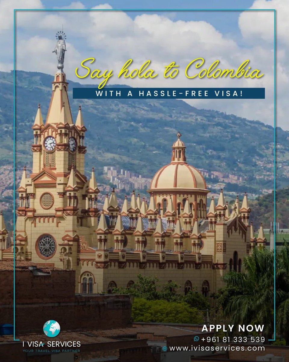 salahbkhalil's tweet photo. Say hola to a stress-free journey! Secure your visa and let Colombia’s wonders amaze you.
📍 I VISA SERVICES
📱 M +961 81 333 539
🌐 https://t.co/VnJYC7MhdQ
#ColombiaVisa #ExploreColombia #MedellínVibes #CartagenaDreams #realestate #schengen #easyvisa https://t.co/ohNG6TzvPN