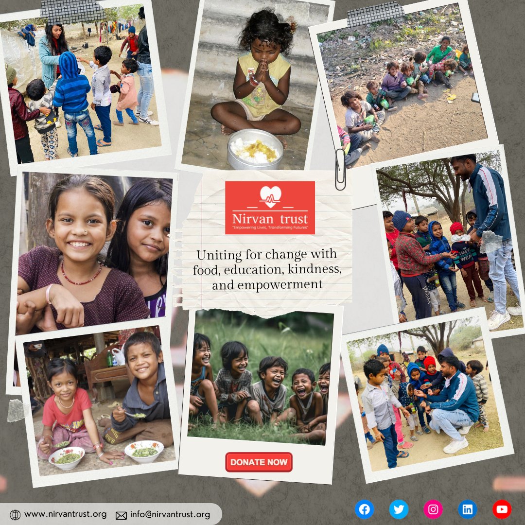 NirvanTrust's tweet photo. At Nirvan Trust, we believe in transforming lives through compassion and action. Whether it’s serving meals to those in need, providing education to children, or empowering individuals to build better futures, every step counts!
#NirvanTrust #NGO #UnitingForChange #FoodForAll https://t.co/shNqODiZTY