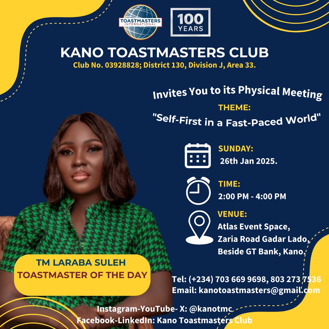 Kano Toastmasters Club (@kanotmc) on Twitter photo 