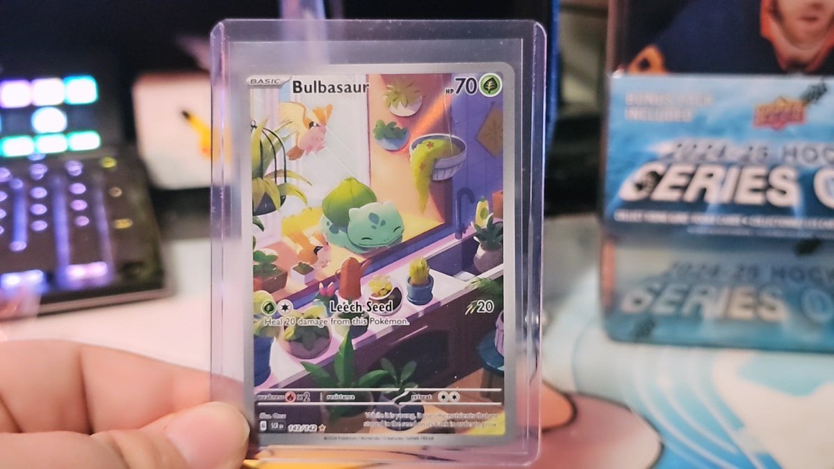 ThorsCardShop's tweet photo. "Check out this adorable Bulbasaur pulled during Bifrost Breaks! 🌱✨ This radiant beauty is now available at https://t.co/JFhLSUoluJ. Don't miss your chance to grab it and more amazing cards! 💪 #PokemonTCG #BifrostBreaks #TCG" https://t.co/N30OsKoC9t