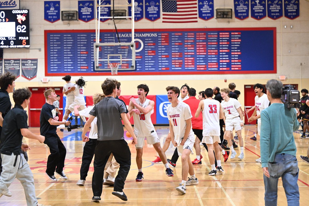 Mike Klan (@mikeklantv) on Twitter photo <a href="/SanMarcosRoyals/">San Marcos Royals</a> celebrate a 66-62 overtime win against Oxnard. Koji Hefner scores a game-high 37 points as the Royals complete season sweep. Complete highlights below. #HeckYeahRoyals
keyt.com/sports/high-sc… <a href="/SanMarcosRoyals/">San Marcos Royals</a> celebrate a 66-62 overtime win against Oxnard. Koji Hefner scores a game-high 37 points as the Royals complete season sweep. Complete highlights below. #HeckYeahRoyals
keyt.com/sports/high-sc…