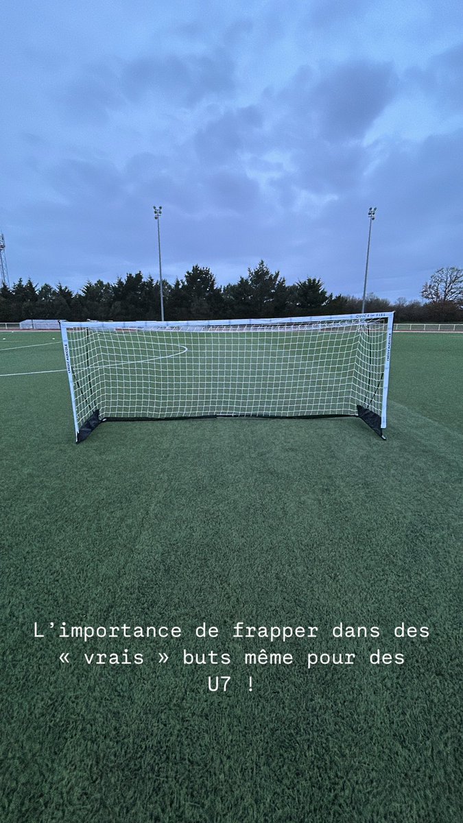 Même en U7 , marquer des buts dans un vrai but c’est primordial. 

Faites un test , plateau sans « vrais » buts et avec « vrais » buts , vous verrez la différence. 

Vous en pensez quoi ?