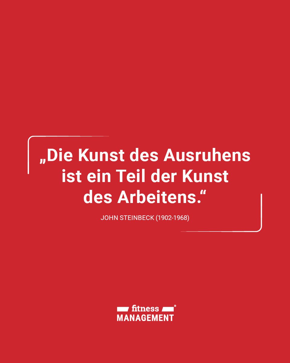 Erholung ist ein wichtiger Teil der Arbeit. 😴

#QuoteOfTheDay #ZitatDesTages #HappyWeekend #Erholung #Recovery