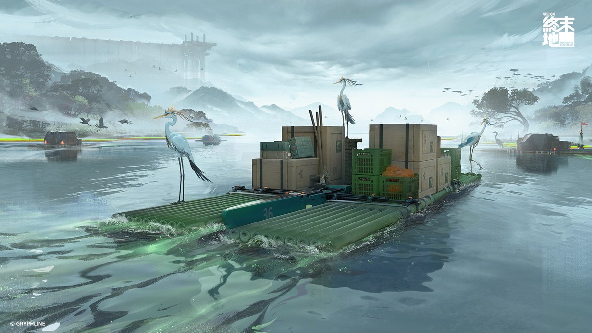 前日昨朝迎晨光，今日睡到自然醒。
今宜偷懶。

#明日方舟終末地 #終末地