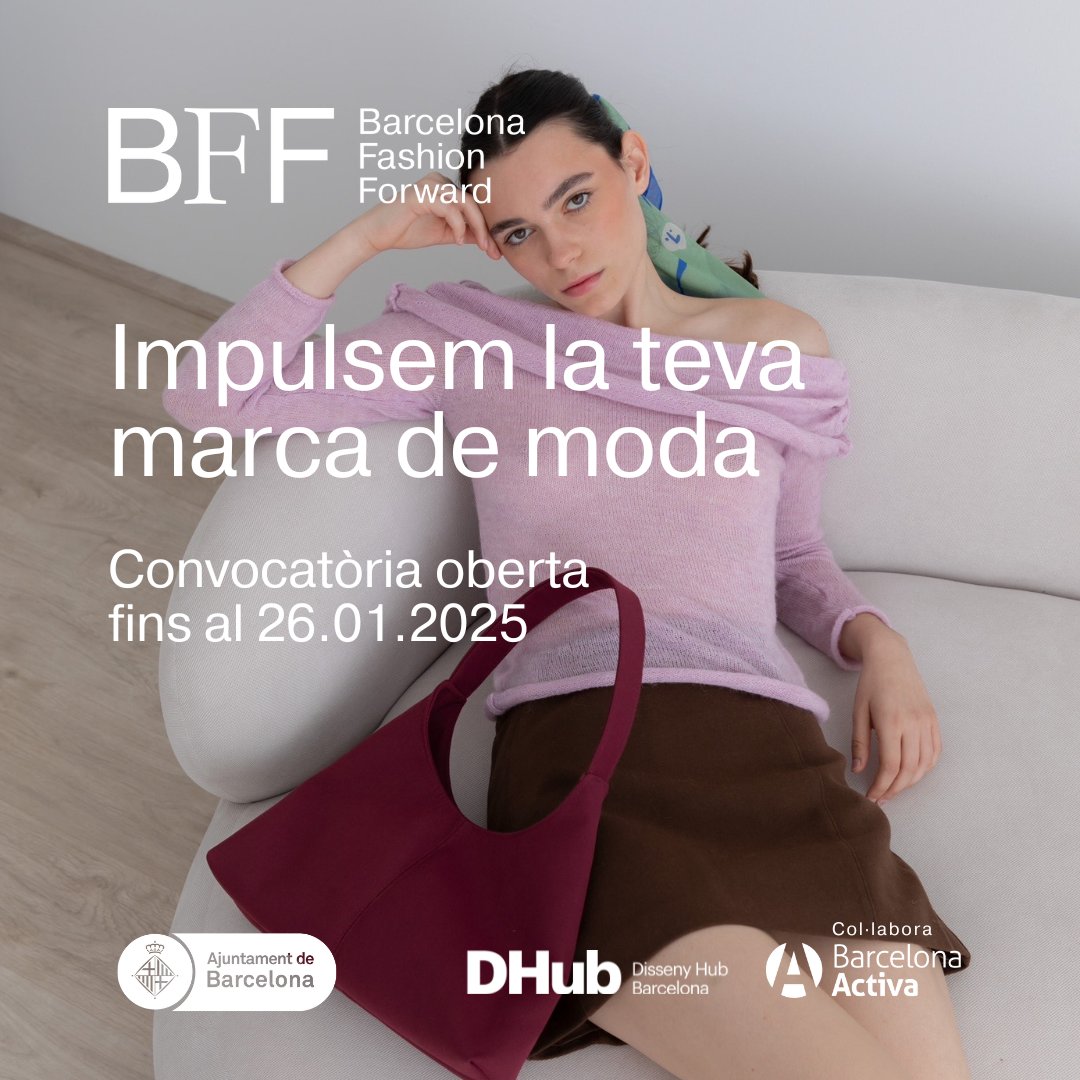 ❗ Últims dies per presentar-vos a la convocatòria de #BarcelonaFashionForward ❗

Un programa per millorar la comercialització, comunicació i digitalització de marques consolidades o emergents de moda, joieria o complements.

🧵 Fins demà, 26.01!
dissenyhub.barcelona/ca/activitat/b…