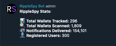 We've crossed a few milestones! We hit 300 newly registered users onto our scanners and wallet trackers, over 1,500 wallets scanned so far, another 20x+ was posted in our alpha chat, AND we have successfully delivered over 150,000 wallet tracking notifications to our users!
