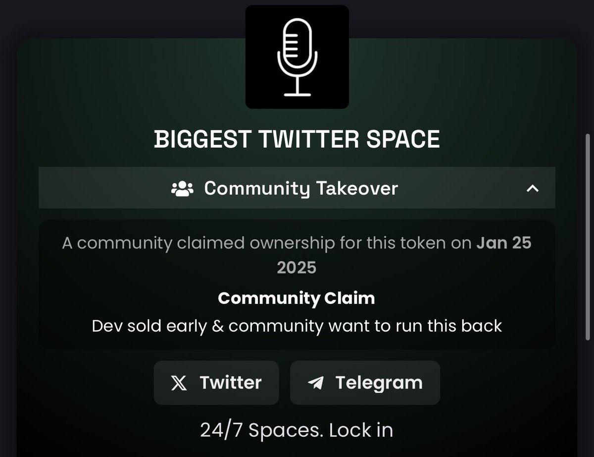 Been in this $SPACE for over 24hrs, alot of alpha hitting the ears of 200+ listeners religiously dialed in. 

<a href="/IZADI/">IZADI</a> steering this CTO in the right direction

Always DYOR 

NFA 

$SPACES <a href="/JoinTheSpaces/">Spaces on BNB</a> 

Fk the cabal