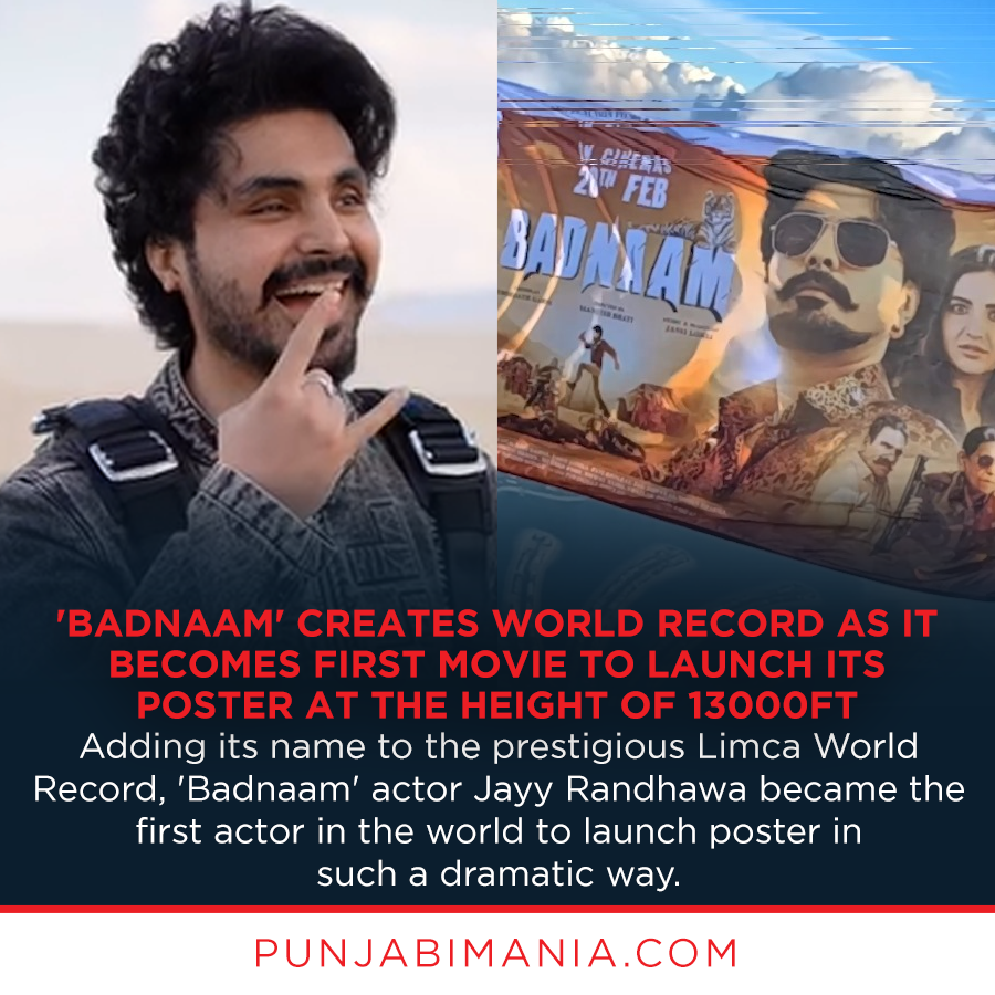 punjabi_mania's tweet photo. '#Badnaam' Creates World Record as it becomes first movie to launch its poster at the height of 13000ft
#JayyRandhawa #JayRandhawa #Jasminebhasin #punjabimovie #Limcaworldrecord https://t.co/F9IhH6iz5R
