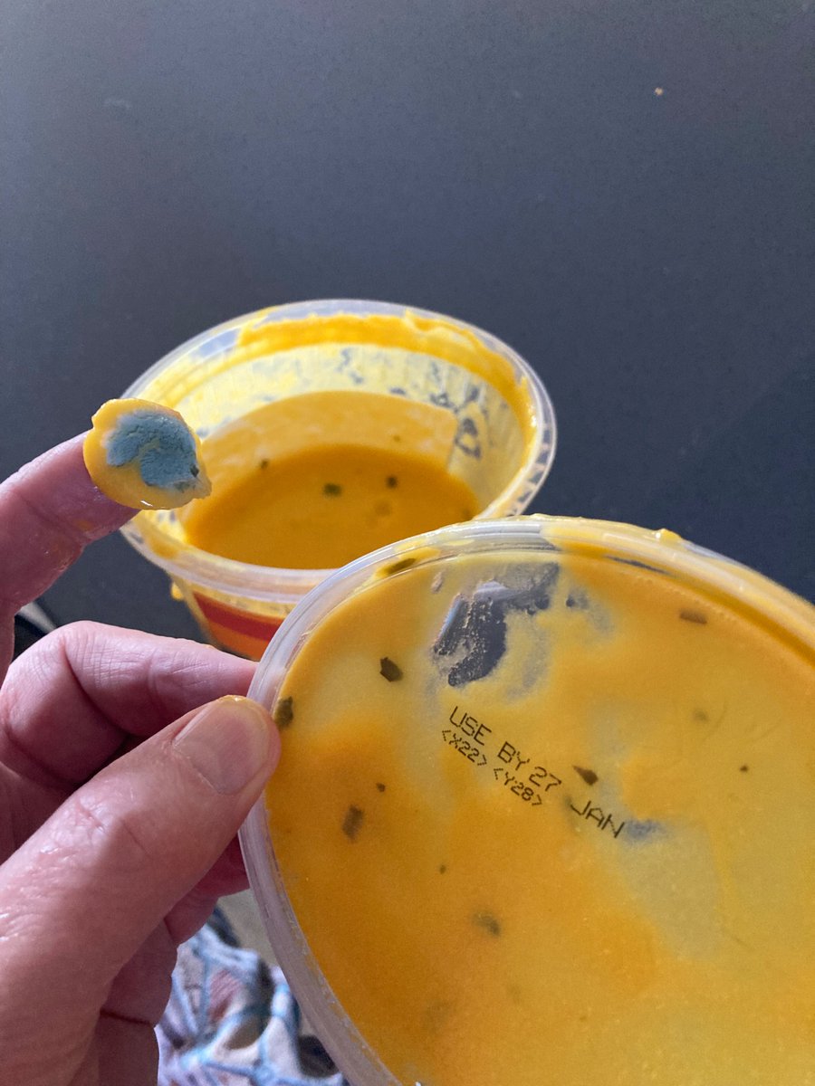 butiamtheclient's tweet photo. Not the first time I have found a little mould in my Waitrose soup. The same happened last week. There seems to be a fault in where the lid joins the container. This was purchased last Saturday, unopened and still within date. Reported back to @waitrose . https://t.co/QMnZEEyeFB