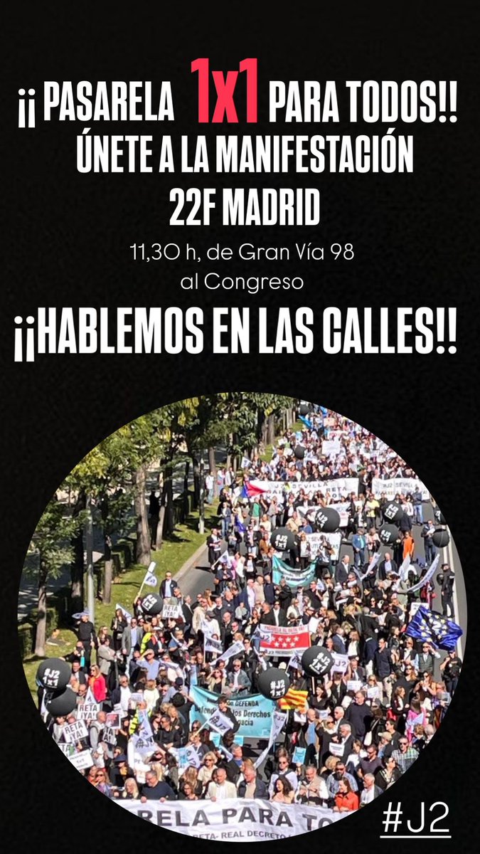 Abogad@s y procurador@s, levantaos! Pedid dignidad y libertad! Vamos a Madrid 22F! #Pasarela1x1AlRetaParaTodos #Pasarela1x1PorDerecho #PasarelaInfameNO <a href="/SaizElma/">Elma Saiz</a> <a href="/CorujoBorja/">Borja Suárez Corujo</a> <a href="/PSOE/">PSOE</a>