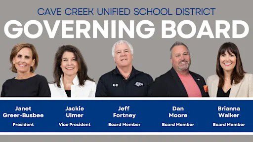 January is Board Appreciation Month, a time to recognize the hard work &amp; dedication of our governing board members. Join me in thanking these individuals who work tirelessly for the students, families, &amp; staff of <a href="/CaveCreekUSD93/">Cave Creek USD</a>.