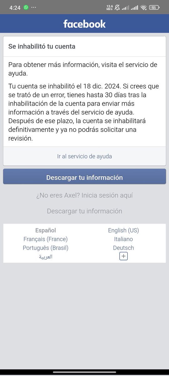 afaxelfeliz's tweet photo. @WhatsApp Igual para my ws e Instagram 🙂 #MetaResponde https://t.co/PLLyhJ7nlP