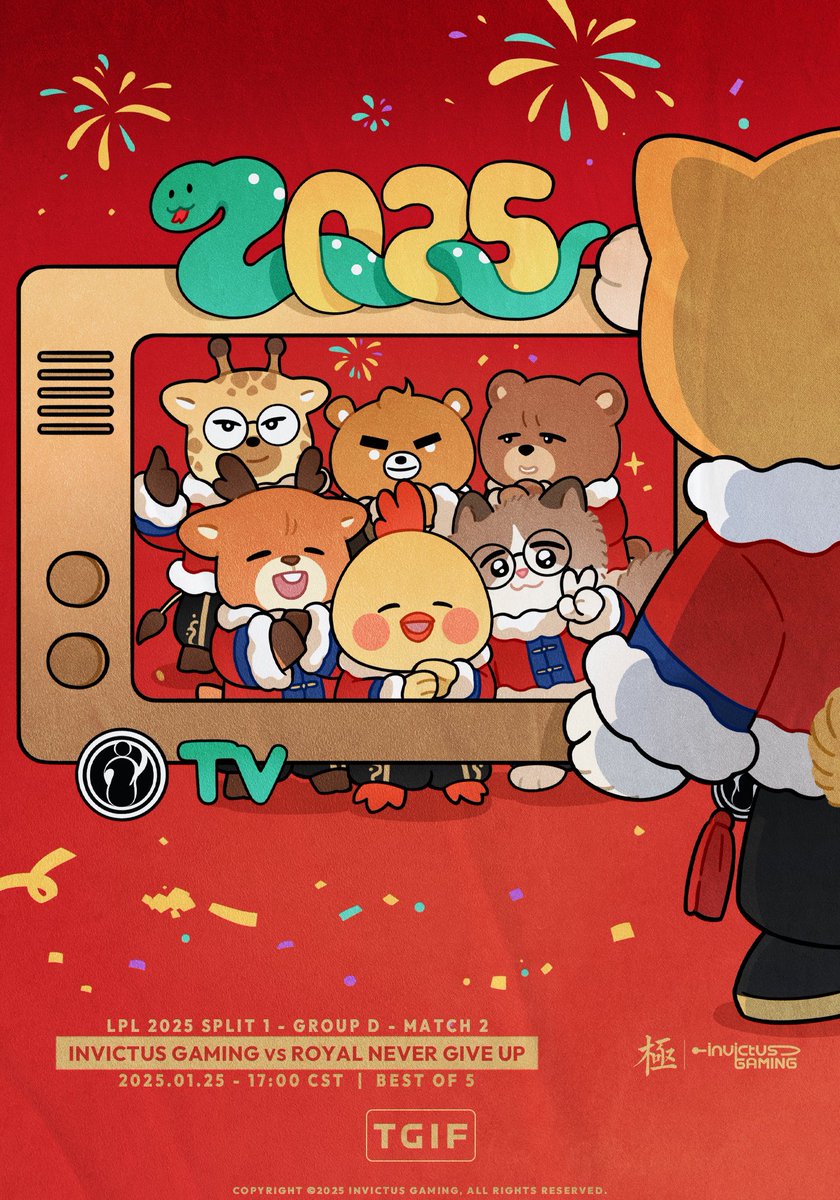 2025 LPL Split 1 Regular Season

1.25 iG VS RNG 17:00
Watch Esports Spring Festival Gala with iG Zoo！

Starting Lineup：TheShy、Jiejie、Rookie、GALA、Meiko
Solo Player：TheShy