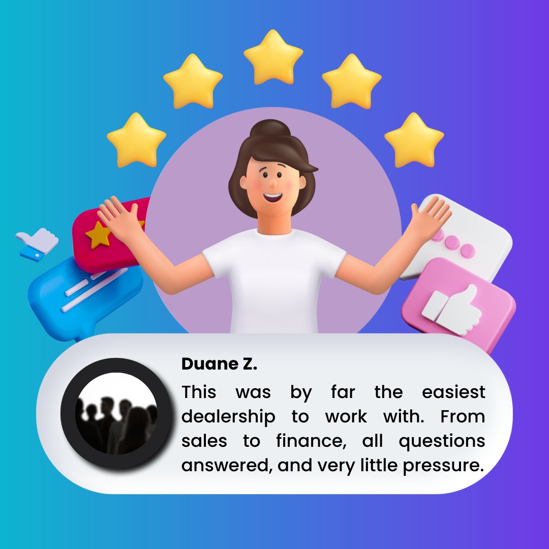 PuklichChevy's tweet photo. Thank you, Duane, for the fantastic feedback! We're thrilled to hear that your experience was easy and pressure-free. We’re glad we could answer all your questions and provide a smooth process from start to finish! 🚗✨ https://t.co/zG8dHF9ANN