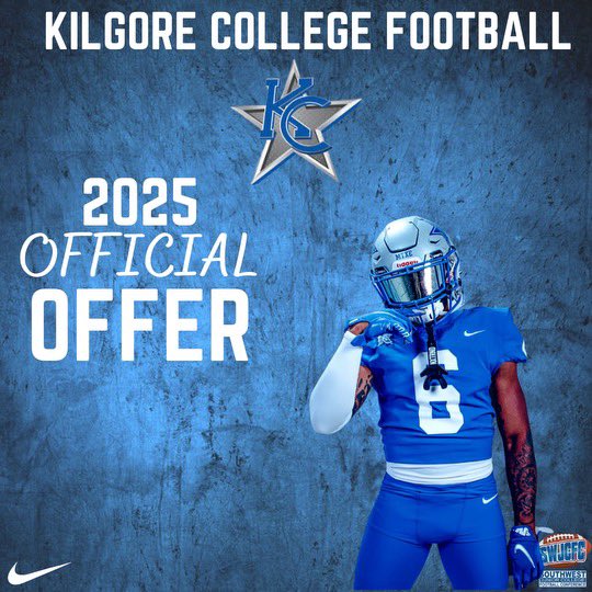1dhawk's tweet image. After a great conversation with @Coach_Mackey_ blessed to receive an offer⭕️from Kilgore university!!