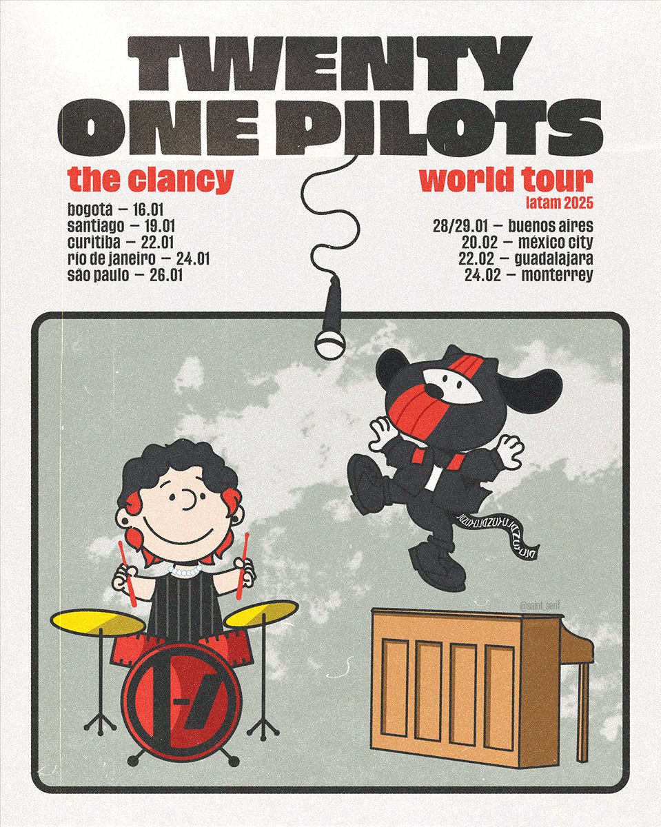saint_serif's tweet photo. @dfallaccess Manifestando poder ver a una de mis bandas favoritas hace años  @twentyonepilots 🤞🏻🇦🇷💛 
#cliqueart #cliqueartist #twentyonepilots #clancytour https://t.co/G25h6gn5Lb