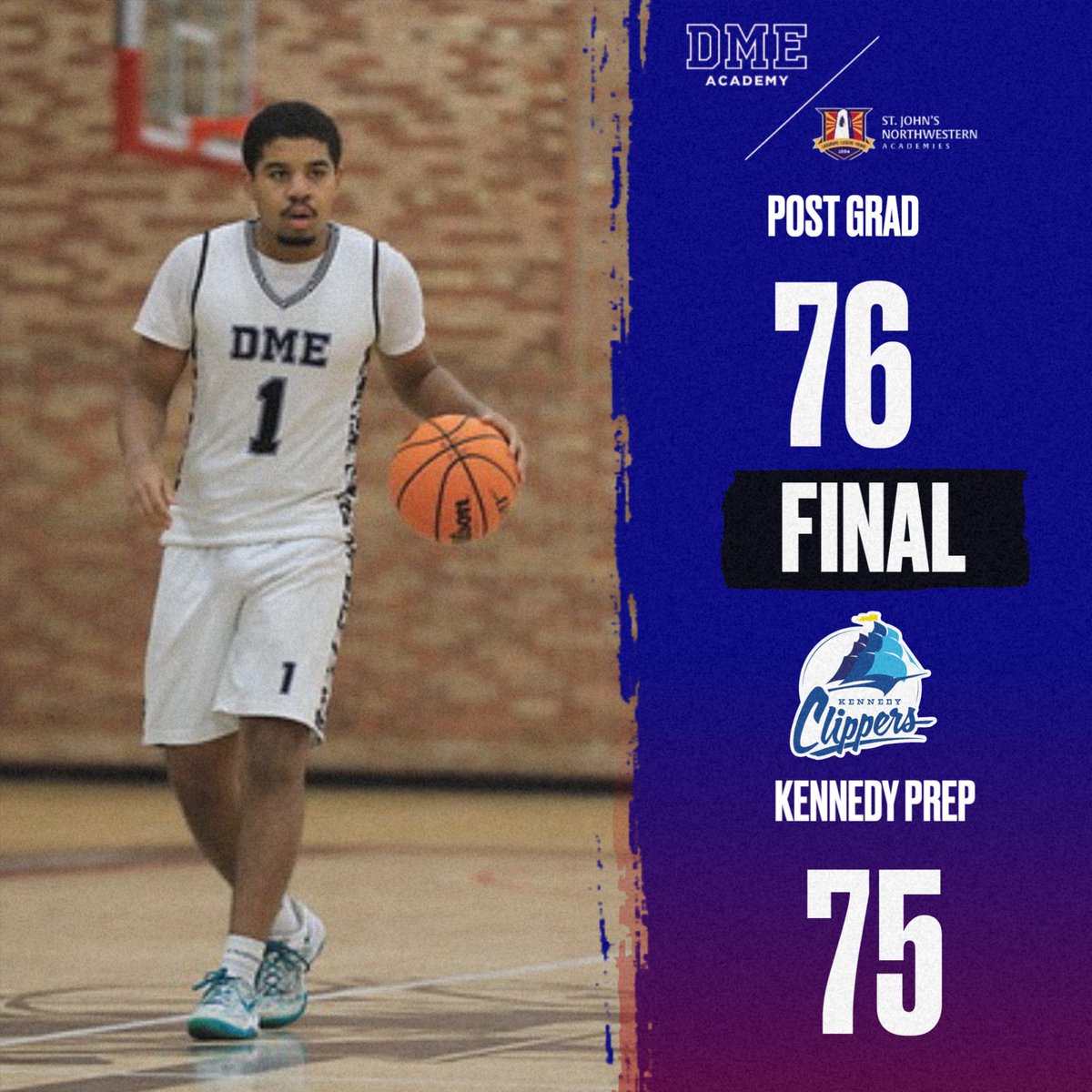 DMEatSJNAmbb's tweet photo. Hard-fought battle, but our Post Grad squad pulled out the close W! 🏀🔥 

Donnie Watts III- 10pts 7 assists 8 rebounds

Melchior Hughes -24 points 4 rebounds 3 assists 

Doous Alemdar -16 pts https://t.co/DnZ8KlaFWX