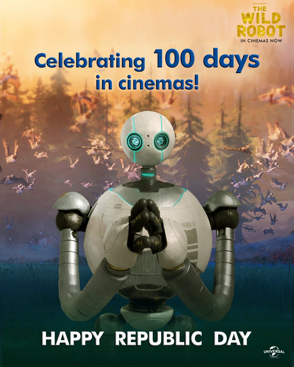 UniversalIND's tweet photo. The Wild Robot parade is still on in cinemas—have you watched it yet?
🔗 https://t.co/xAHaMgg9VP
#HappyRepublicDay #RepublicDay2025 #TheWildRobot #TheWildRobotMovie #100DaysInCinemas #TopicalPost #TopicalDay #UniversalPicturesIndia https://t.co/Q6C1iCz0H8
