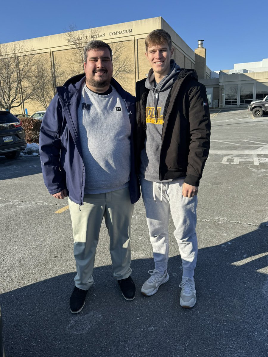 Byron McCann (@byronmccann23) on Twitter photo Much appreciation to <a href="/CoachDennisLong/">Dennis Long</a> and the rest of the coaching staff at Monmouth for a great official visit today.
<a href="/EddieMish22/">Coach Eddie Mish</a> <a href="/OneOnOneNJNYPA/">One On One Kicking Northeast</a> <a href="/RichSeubert69/">Rich Seubert</a> <a href="/CoachHuff1/">Jim Huff</a> <a href="/CoachAsco/">Coach Ascolese</a> Much appreciation to <a href="/CoachDennisLong/">Dennis Long</a> and the rest of the coaching staff at Monmouth for a great official visit today.
<a href="/EddieMish22/">Coach Eddie Mish</a> <a href="/OneOnOneNJNYPA/">One On One Kicking Northeast</a> <a href="/RichSeubert69/">Rich Seubert</a> <a href="/CoachHuff1/">Jim Huff</a> <a href="/CoachAsco/">Coach Ascolese</a>