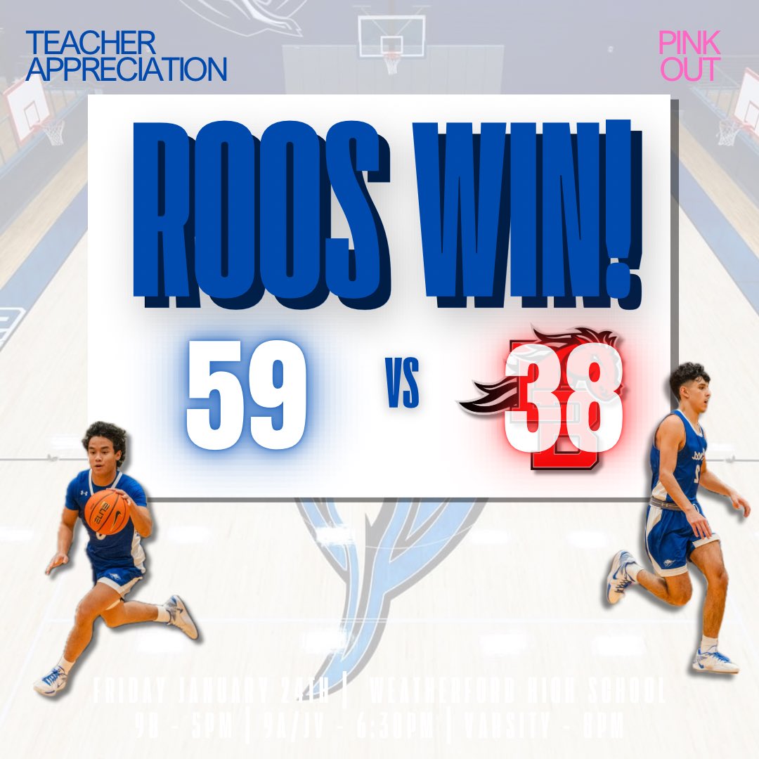 Thank you for everyone who came out to support the Roos! <a href="/whsrooathletics/">Weatherford Athletics</a>