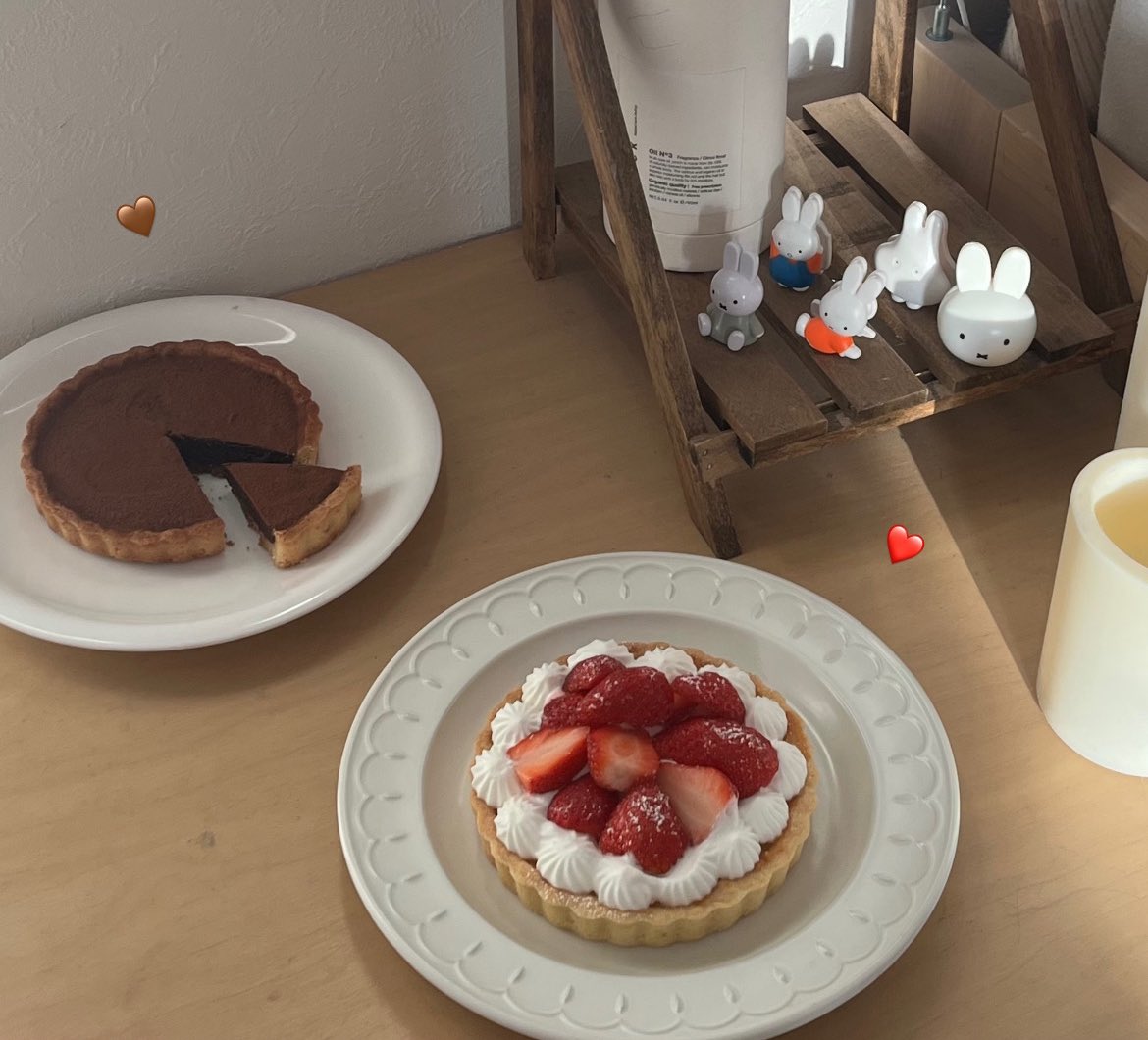 この前作ったミニタルト達 〜 ！.*｡ ﾟ

タルト生地から作った 𐔌՞⁔•͈ ·̫ •͈⁔՞𐦯 ♡

#お菓子作り
#日常垢 
#日常垢さんとつながりたい