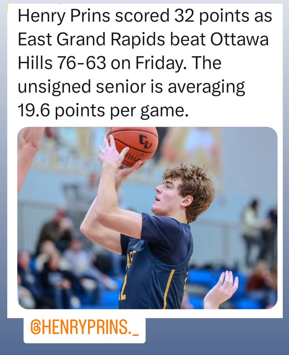 West Michigan Lakers (@wmlakersbball) on Twitter photo Huge night for a couple Lakers!! <a href="/brendancargill1/">Brendan Cargill</a> (2025 Laker) had 29 first half pts and ended with 44 pts! New school record at FHC! <a href="/henryprins14/">Henry Prins</a> (2025 Laker) scored 32 for EGR in a win tonight! Both seniors having incredible years so far!
#LakersTogether Huge night for a couple Lakers!! <a href="/brendancargill1/">Brendan Cargill</a> (2025 Laker) had 29 first half pts and ended with 44 pts! New school record at FHC! <a href="/henryprins14/">Henry Prins</a> (2025 Laker) scored 32 for EGR in a win tonight! Both seniors having incredible years so far!
#LakersTogether