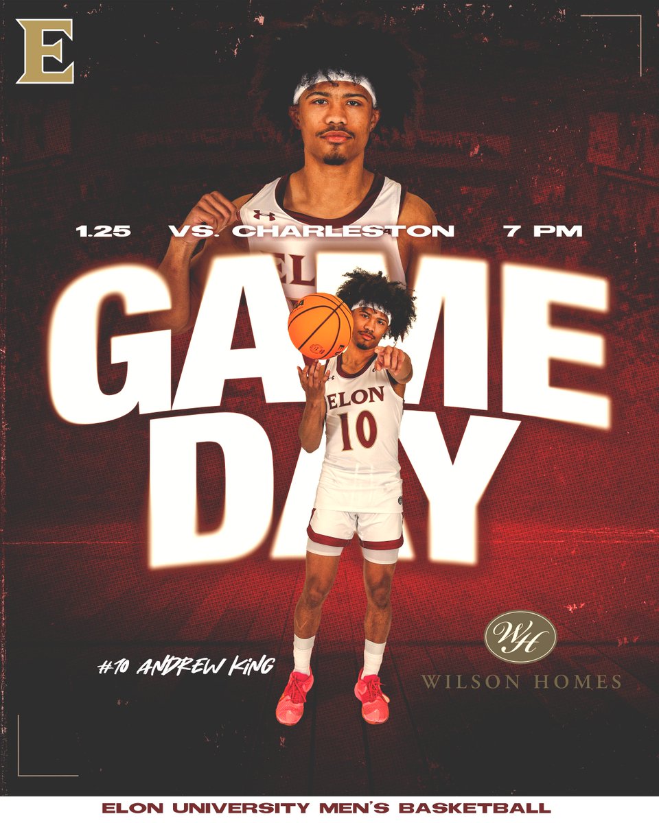 Elon Men's Basketball (@elonmbasketball) on Twitter photo GAME DAY
🆚 | Charleston
📍 | Elon, N.C.
🏟️ | Schar Center
🕖 | 7 p.m.
💻 | <a href="/FloCollegeHoops/">FloCollege | Basketball</a>
ℹ️ | linktr.ee/elonmbasketball
#phoenixrising #SALT GAME DAY
🆚 | Charleston
📍 | Elon, N.C.
🏟️ | Schar Center
🕖 | 7 p.m.
💻 | <a href="/FloCollegeHoops/">FloCollege | Basketball</a>
ℹ️ | linktr.ee/elonmbasketball
#phoenixrising #SALT