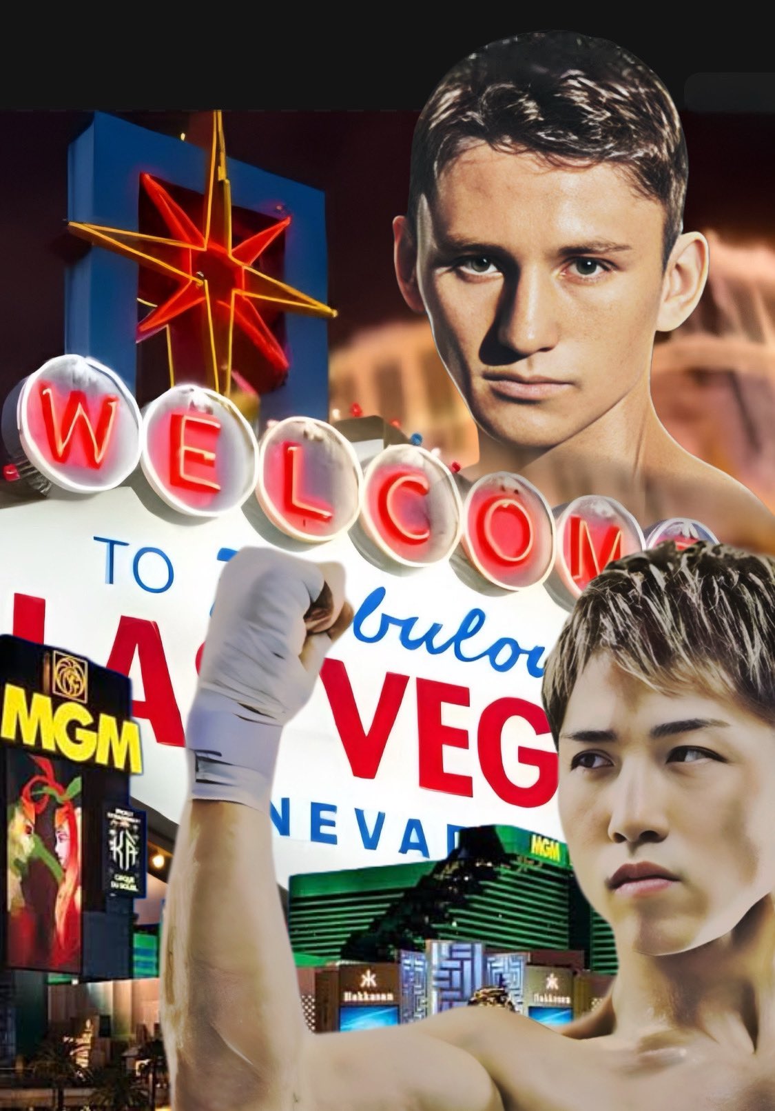 【希少】【限定品】井上尚弥　ラスベガス勝利記念　MGMグランド・ラスベガス　L こんな歓迎を受けるなんて…」井上尚弥ラスベガス興行は成功だっ