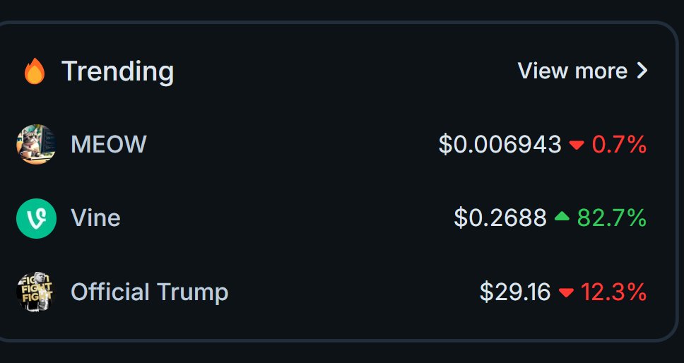 PeterTr13316010's tweet photo. @rus $Vine is on Coingecko https://t.co/LWFlT8FCf4