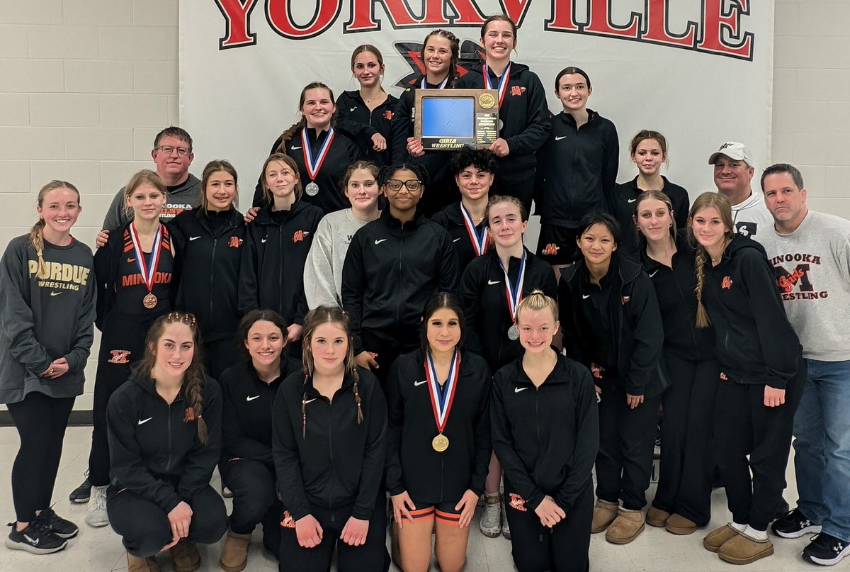 Minooka Girls Wrestling (@minooka_girlswr) on Twitter photo Get Some
2025 Conference Champs
Team Scores
1 Minooka 173.0
2 Plainfield South 131.5
3 Joliet (Central) 126.0
4 Joliet (West) 111.0
5 Oswego East 95.0
6 Oswego (H.S.) 86.5
Thank you to <a href="/YHSGirlsWrest/">Yorkville Girls Wrestling</a> and <a href="/YHSAthletics115/">Yorkville Foxes</a> for host an efficient event.
<a href="/MCHSDistrict111/">MCHS District #111</a> <a href="/MCHS_AO/">MCHSAthletics</a> Get Some
2025 Conference Champs
Team Scores
1 Minooka 173.0
2 Plainfield South 131.5
3 Joliet (Central) 126.0
4 Joliet (West) 111.0
5 Oswego East 95.0
6 Oswego (H.S.) 86.5
Thank you to <a href="/YHSGirlsWrest/">Yorkville Girls Wrestling</a> and <a href="/YHSAthletics115/">Yorkville Foxes</a> for host an efficient event.
<a href="/MCHSDistrict111/">MCHS District #111</a> <a href="/MCHS_AO/">MCHSAthletics</a>