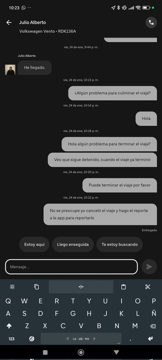 obed_orta's tweet photo. @Uber_MEX 
Tuve un incidente con este conductor. 
No siguió la ruta establecida y se le indicó, manejó de forma imprudente y cuando llegamos al destino no terminó el viaje, se le mando mensaje y llamadas y no contesto ¿Pueden checar al usuario? 
Además elevó el costo del viaje https://t.co/CdK6DVP8MM
