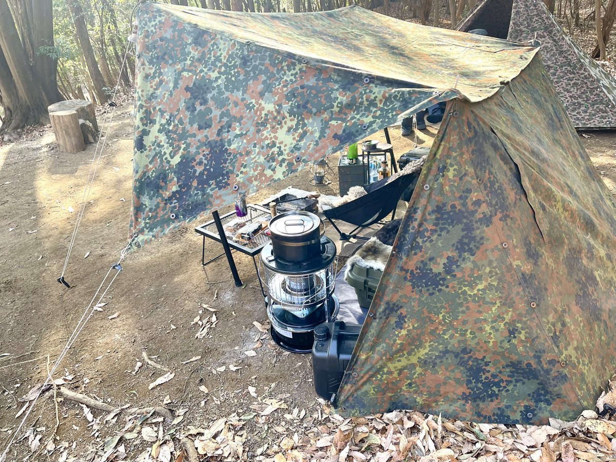 tsunoricamp's tweet photo. ここきゃんちとす！！

#ドイツ軍幕
#TSUNOBONES 
#軍幕キャンプ https://t.co/TLeBDMhZnN