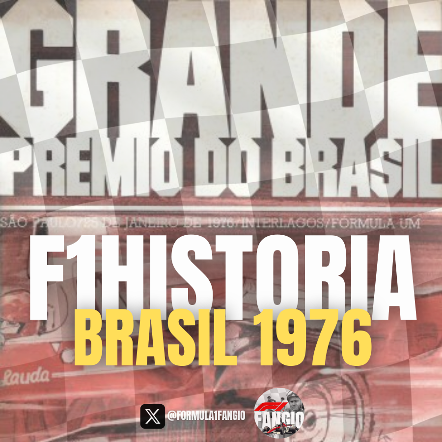 Formula1Fangio's tweet photo. 🏁 Un día como hoy en 1976, se celebraba el GP de #Brasil en #Interlagos en la ciudad de #SaoPaulo, la primera carrera de una temporada icónica 🇧🇷
El podio:
🥇 Niki #Lauda 🇦🇹 (#Ferrari)
🥈 Patrick #Depailler 🇫🇷 (#Tyrrell)
🥉 Tom #Pryce 🇬🇧 (#Shadow)
#F1 https://t.co/hj2oeeqPPF