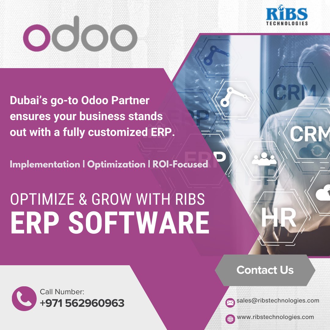 RIBSTechUAE's tweet photo. https://t.co/WWJ7CVya2k

#ribstechnologies #CRM #softwarecompany #softwarecompanyuae #BusinessSoftware #businesssoftwaresolutions #odooexperience #UAE #dubai #businessbay #businessbaydubai #erp #erpsystem https://t.co/EpiDVeJb6z