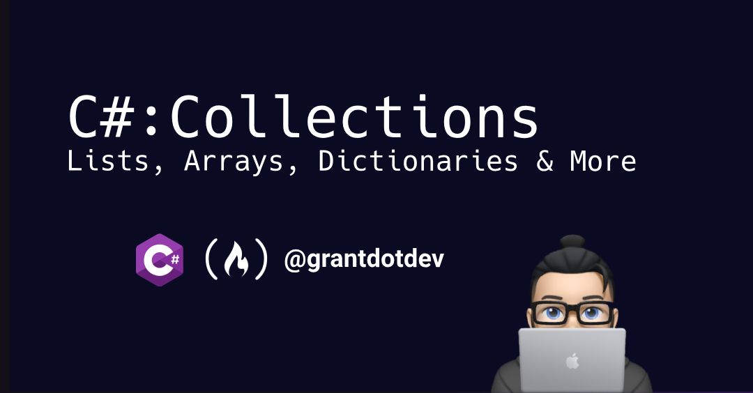 freeCodeCamp's tweet photo. When you're coding in C#, you'll need to learn how to manage and organize data efficiently.

And this involves choosing the right data structure for the task at hand.

To help you out, @grantdotdev wrote this tutorial where he walks you through lists, arrays, dictionaries, and more with example code.

https://t.co/cw3VLu97u9
