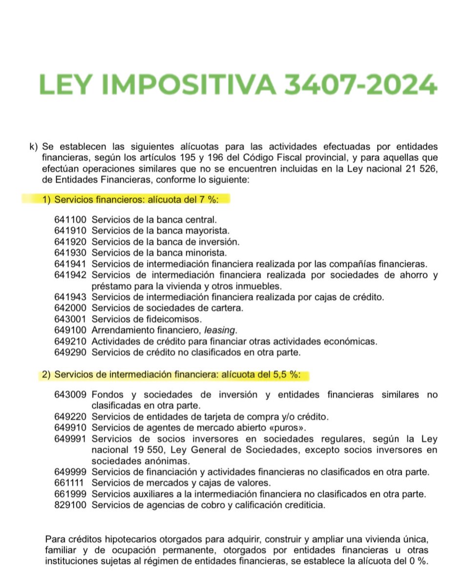 CaroRambeaud's tweet photo. #Neuquén 
El chamuyo de la “defensa de los neuquinos” se ve que no aplica a los #Impuestos, que tanto el gobernador como sus escribas de la Legislatura aumentan sin freno. 

🔴 #IngresosBrutos  #IIBB - Ley impositiva 2024 vs. 2025:

🏦Servicios Financieros, la alícuota aumentó del 7% al 9%
(⤴️28,6%)

🏦 Intermediación Financiera, la alícuota subió del 5,5% al 8,25% (⤴️50%) 

#EstabilidadFiscal (derogada)
#BajenLosImpuestos 

ℹ️ https://t.co/md0qUts9h7