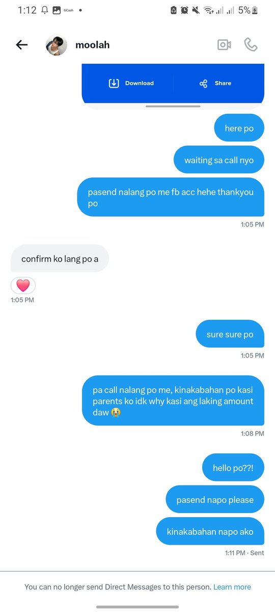 hell_eli2's tweet photo. @jeongseongxn scammer kaa 'te, blinlock mo ako. kahit mabalik nalang sana yung pera ko :(

pang concert ko sana, boogsh naging bato. https://t.co/aY1E2lV3F9