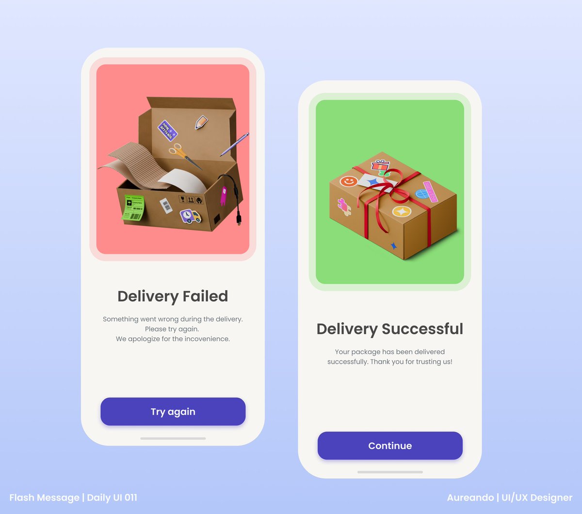 Flash Message : My Daily UI Challenge  
💫 DailyUI 011

#DailyUI #UIUXDesign #IconDesign #GraphicDesign #FeedbackNeeded #Figma

<a href="/DailyUI/">Daily UI</a>

<a href="/figma/">Figma</a>