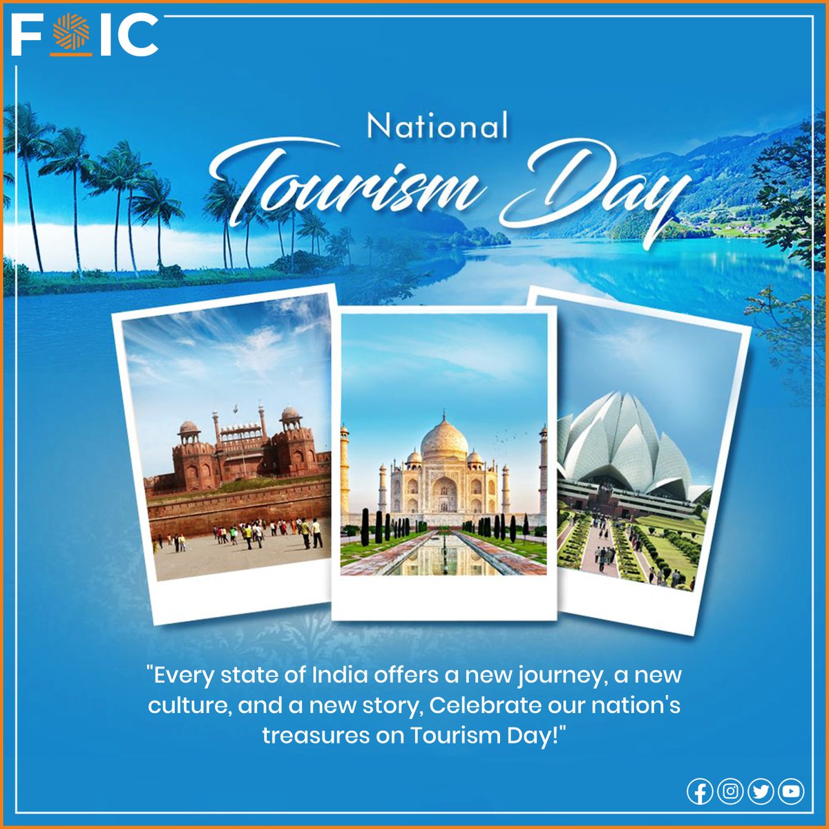 foicprojects's tweet photo. Today is #NationalTourismDay the rich culture, geographical diversity, architectural marvels, and wonders of our country can truly be experienced through tourism.

#Foic #NationalTourismDay #MSGBhandara #राष्ट्रीय_पर्यटन_दिवस #NationalVotersDay #NationalTourismDay2025 https://t.co/JBY8RCbUxi