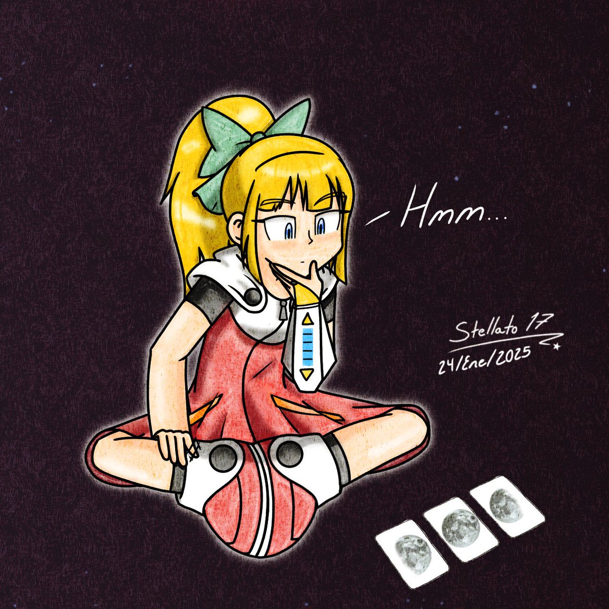 Stellato1740's tweet photo. Moon Phase Cycle Card Game 🌒✨️ (+ Some screenshots of that doodle on Google. I lost like... 7 times, but I won the rest! 🤣)
#SemiOffTopic #Dibujos2025 #MyArt #DigitalArt #WatercolorDigital #GoogleDoodle #CicloLunar #Rockman #MegaMan #Roll #MegaMan11 #80sGames #VideoGames https://t.co/YrrS6CHLR7