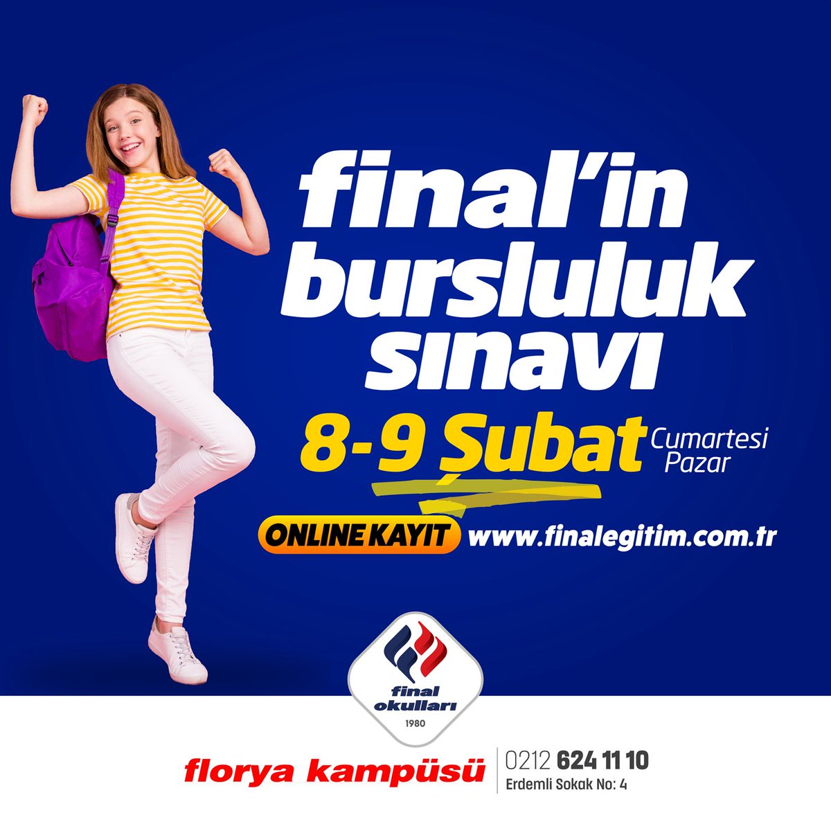 Final'li olmak icin 8-9 Şubat tarihlerinde Florya Final Okulları’nda buluşuyoruz.
finalegitim.com.tr adresinden kayıt yapabilirsiniz.