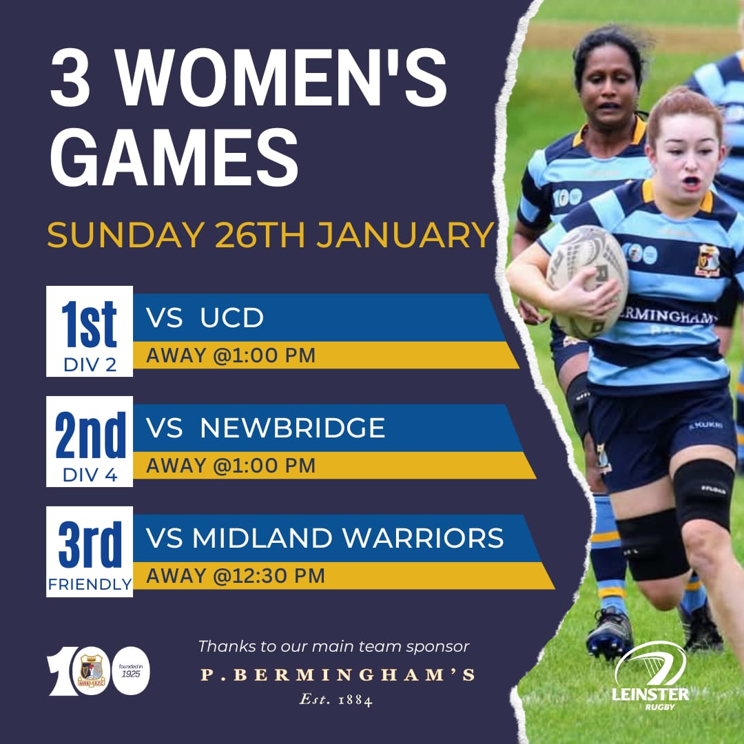 Navanrfc (@navanrfc) on Twitter photo For the first time ever in the clubs history & a rarity in <a href="/IrishRugby/">Irish Rugby</a> & <a href="/LeinsterWomen/">Leinster WomensRugby</a>, tomorrow we are able to field 3️⃣ <a href="/NavanLadiesRFC/">Navan RFC Women's Rugby</a> teams with a full 22 player squad per team. 💪
All travelling support on Sunday, is much appreciated 🙏
#NavanRFC100 #FromTheGroundUp For the first time ever in the clubs history & a rarity in <a href="/IrishRugby/">Irish Rugby</a> & <a href="/LeinsterWomen/">Leinster WomensRugby</a>, tomorrow we are able to field 3️⃣ <a href="/NavanLadiesRFC/">Navan RFC Women's Rugby</a> teams with a full 22 player squad per team. 💪
All travelling support on Sunday, is much appreciated 🙏
#NavanRFC100 #FromTheGroundUp