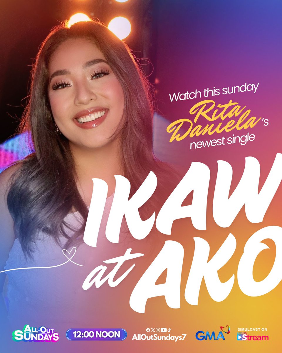 The Undeniable Star Rita Daniela will launch her latest single, “Ikaw at Ako,” inspired and written for her son❤️ #AllOutSundays #AOSJampacked