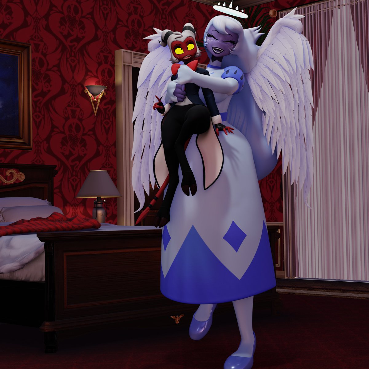 HellsDelights's tweet photo. Heavenly Ambassador Part 1.
Emily comes to hell to see what Hellborn are like needless to see she found the perfect person to show her some hellish fun!
Text and no Text Ver.
Part 2 soon.
Moxxie by: @Valorlynz
Emily by: @luiske476 
#moxxie #Emily #HelluvaBoss #hazbinhotel #nsfw https://t.co/OsT5wGjghT