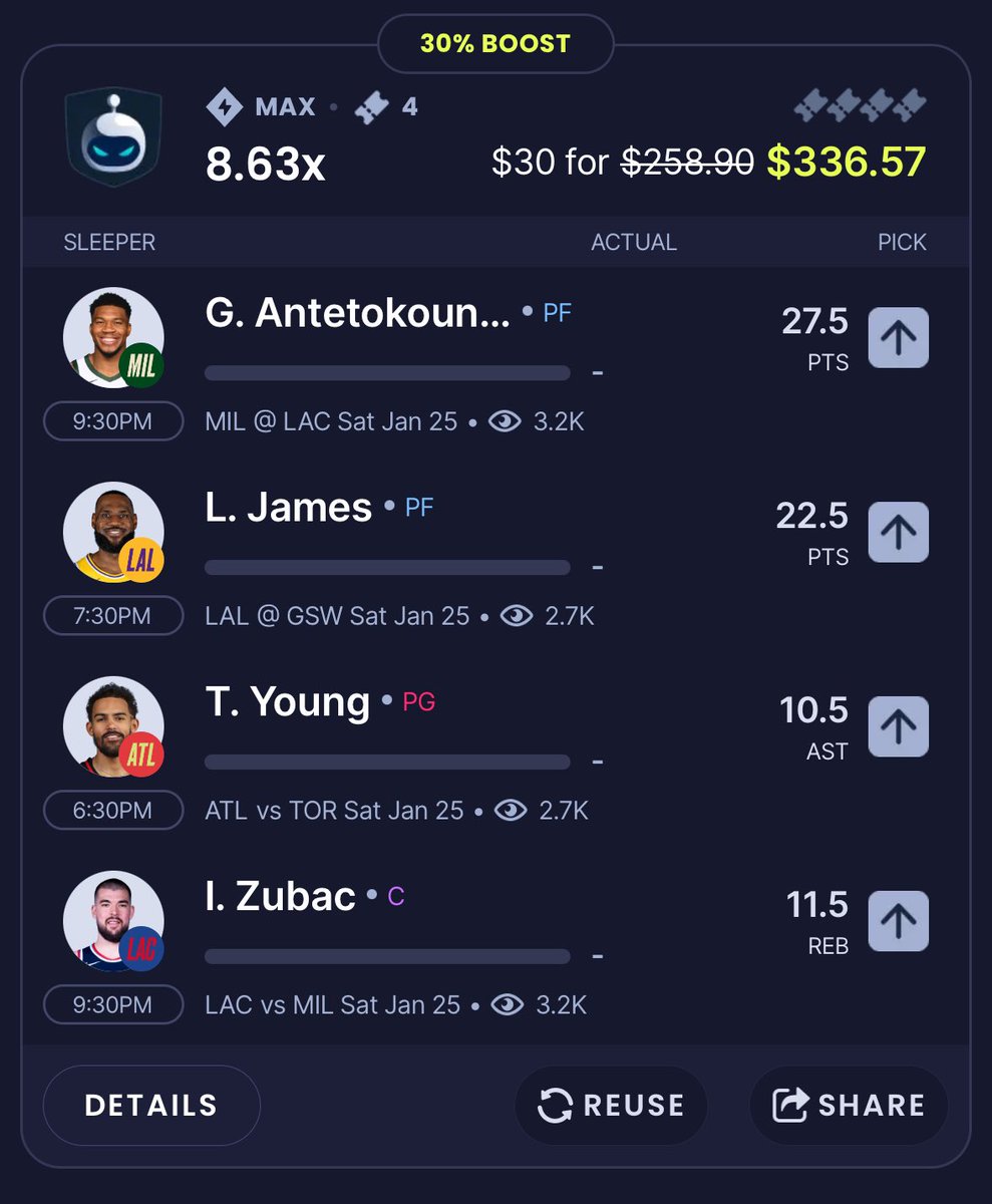 Jaygotlocks's tweet image. Sleeper Boosted (Max $30) 🍀🔐

Fav 4 Props For Tmmr  🤞🏽

#GamblingX #Jaygotlocks