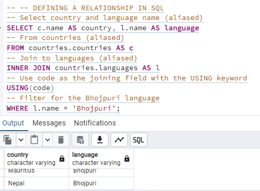 Day 6 of #Joules100daysofSQL. 🔥

I learned about relationships that can exist in a table. We have one to many, one to one, many to many.

Understanding the relationship that exists in a database is very important during analysis.