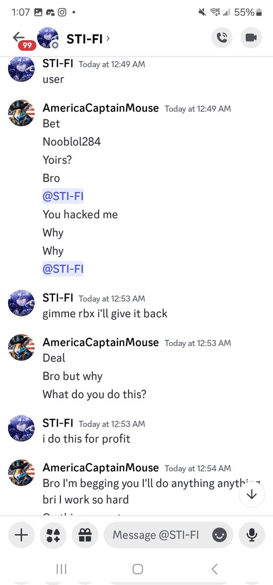 Robloxhack17194's tweet image. #ROBLOX pls help me my account got hacked i send you guys the thing of my account getting hacked talk to the hacker he won't give me back my account my user is nooblol284 pls help me anyone I need my account pls someone help me !!!!!!!!!!😭😭😭😭😭😭😭