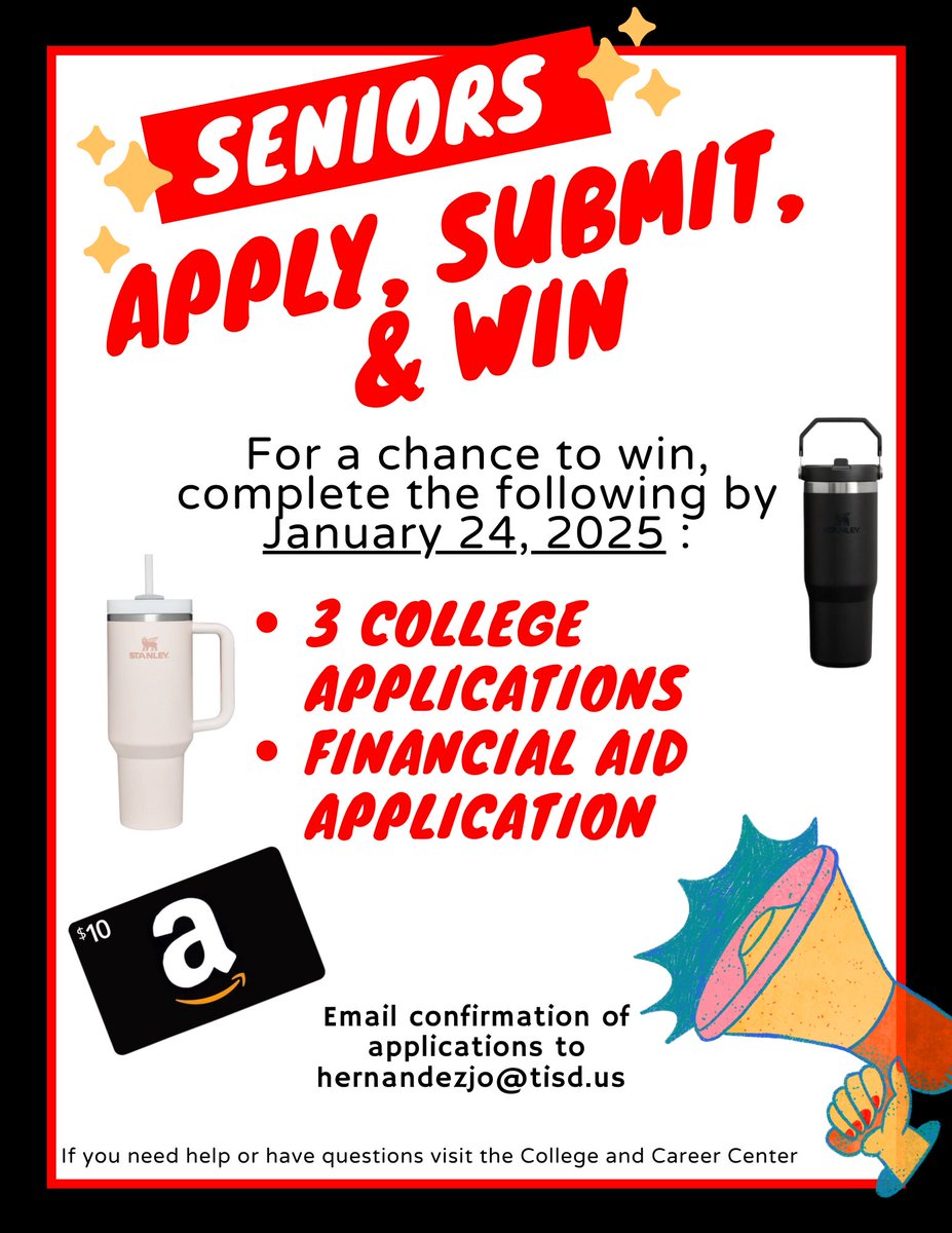 Joanna_TISD's tweet photo. Shoutout to our senior, Leslie, for being our next winner! By submitting 3 college applications &amp; FAFSA, she’s taking essential steps towards her future! 📚 These applications open doors to opportunities &amp; financial aid. #CommitmentToEducation #CoyotesAreCollegeBound #TISDProud https://t.co/anJmdeKURk