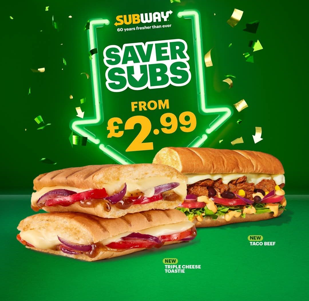 BirchwoodSC's tweet photo. Beat the January Blues - £2.99 Subs at Subway🌮

#Birchwood #BirchwoodCould #Warrington #Community #Rediscoverlocal #Shopping 
#Subway #SaverSubs #NewMenu

Proud Sponsors of Warrington Wolves, Joe Philbin &amp; Warrington Wolves Foundation. https://t.co/N9JX7uSE3u